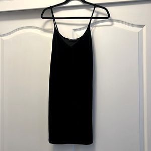 Velvet little black dress